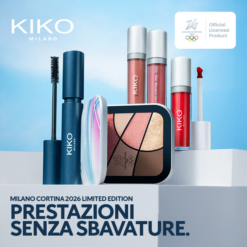 kiko milan x milano cortina. promozione di copertina presente al centro